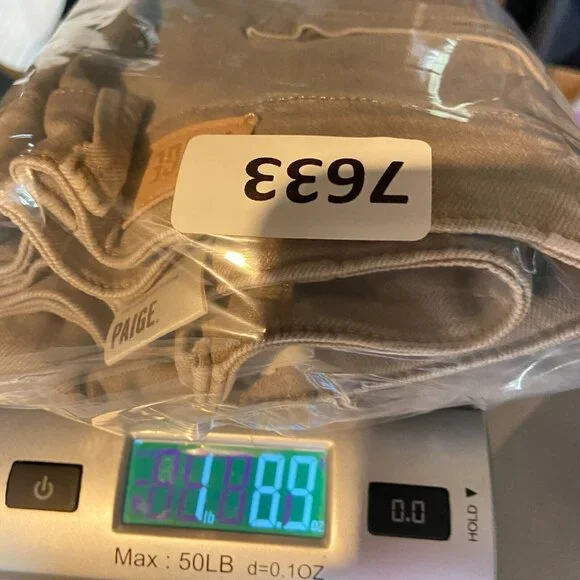 Paige Women 34 Carly Wide Leg Pant Khaki Ankle Moss Taupe Tie Waist High Waist - Picture 12 of 12